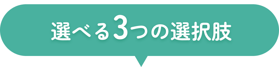 選べる3つの選択肢